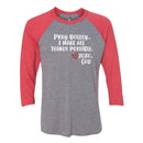 Unisex Baseball Tee -Pray boldly.  I make all things possible.