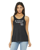 Women's Racerback Tank - Be Strong and Courageous.