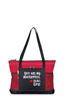 Zippered Tote Bag - You Are My Masterpiece.