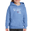 Youth Unisex Hoodie - You make me smile.