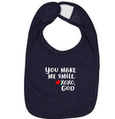 Baby Bib - You make me smile.