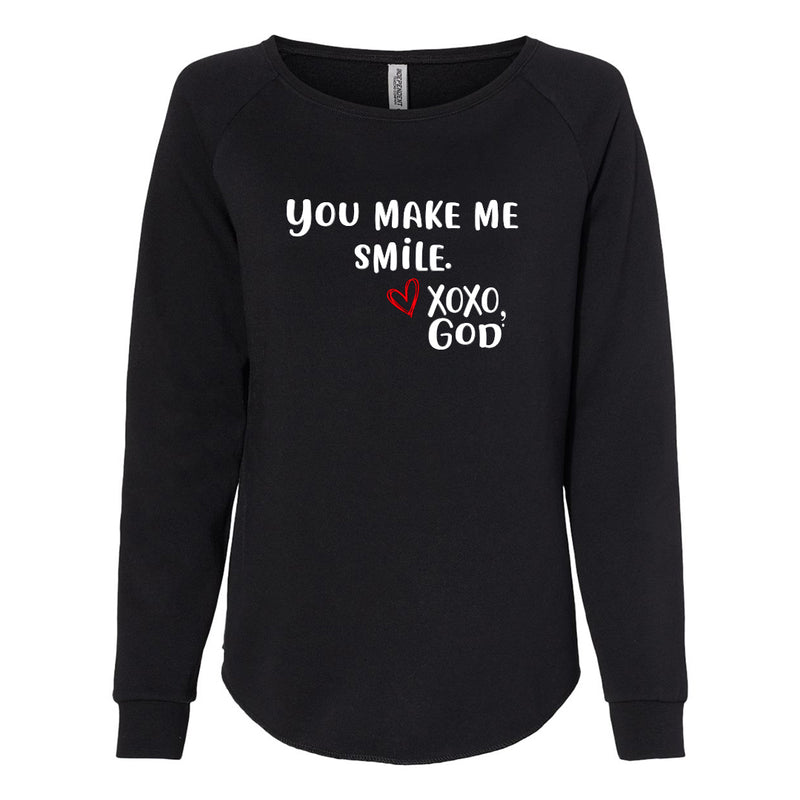 Women's Crewneck Sweatshirt - You make me smile.