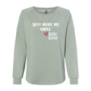 Women's Crewneck Sweatshirt - You make me smile.
