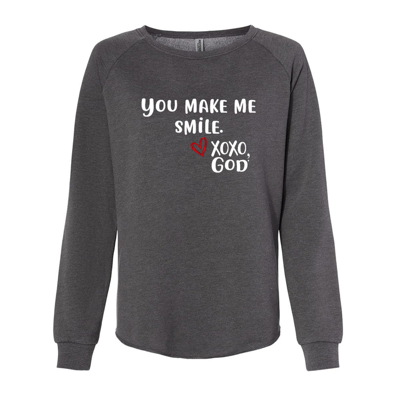 Women's Crewneck Sweatshirt - You make me smile.