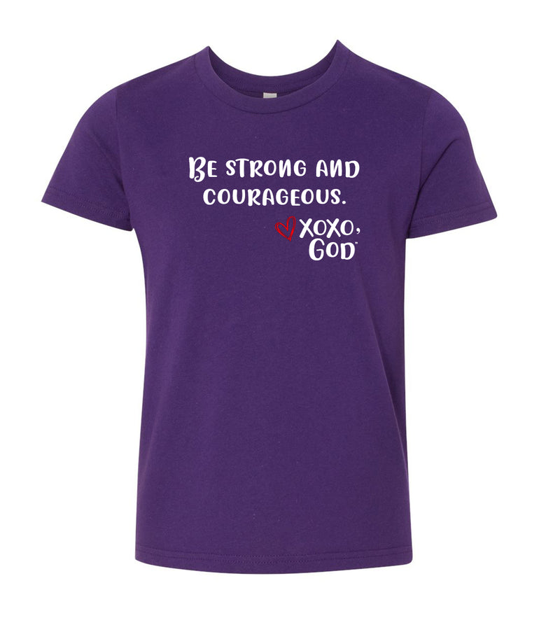 Youth Short Sleeve Tee (unisex) - Be strong and courageous.