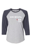 Women's Raglan Sleeve Baseball Tee - Shine Brightly.