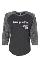 Women's Raglan Sleeve Baseball Tee - Shine Brightly.