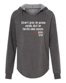 "Food For His Children" Women's Hoodie - Don't love in word alone, but in truth and deeds.