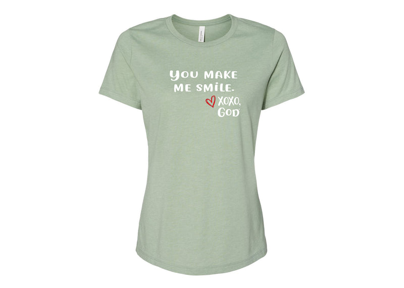 Women's Relaxed Tee - You make me smile.