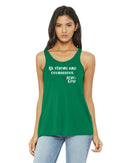 Women's Racerback Tank - Be Strong and Courageous.