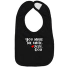 Baby Bib - You make me smile.