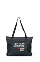Zippered Tote Bag - You Are My Masterpiece.