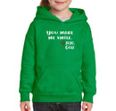 Youth Unisex Hoodie - You make me smile.