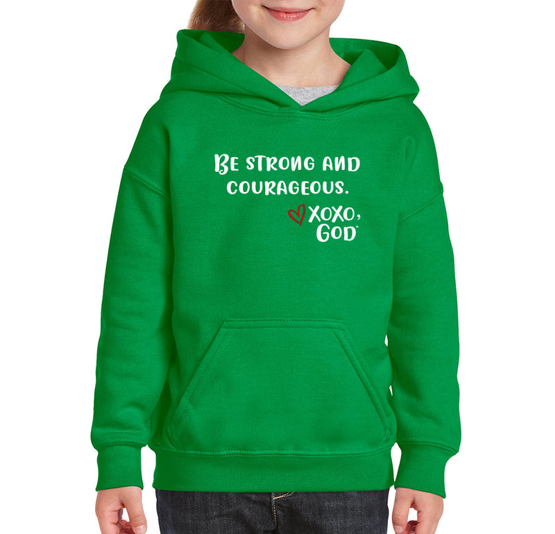 Youth Unisex Hoodie - Be Strong & Courageous.