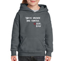Youth Unisex Hoodie - You make me smile.