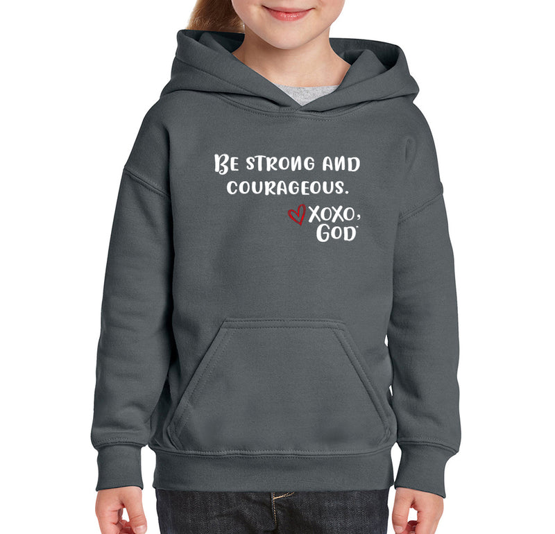 Youth Unisex Hoodie - Be Strong & Courageous.