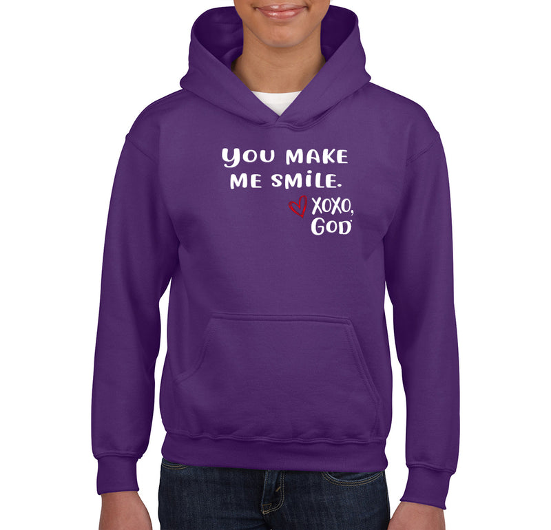 Youth Unisex Hoodie - You make me smile.