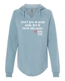 "Food For His Children" Women's Hoodie - Don't love in word alone, but in truth and deeds.