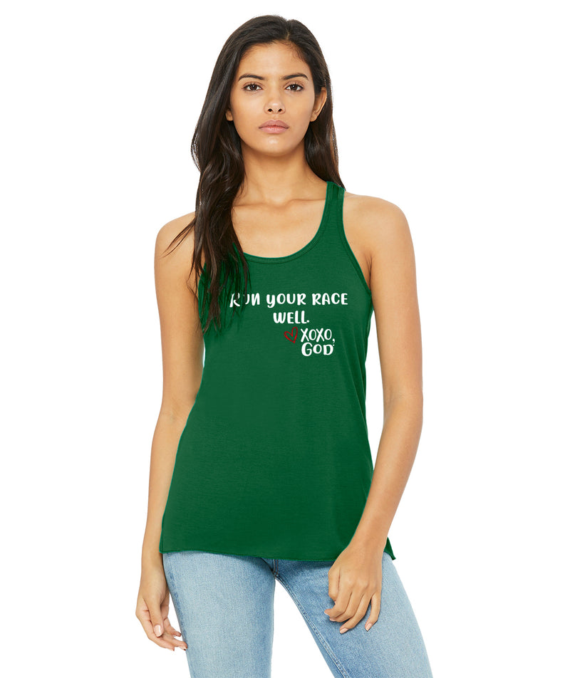 Women's Racerback Tank - Run your race well!  LIMITED EDITION!