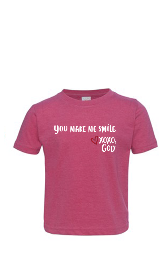 Toddler Unisex Tee Shirt -You make me smile.