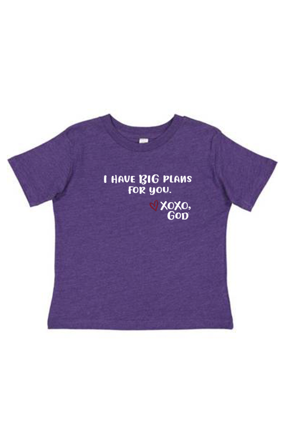 Toddler Unisex Tee Shirt - I have BIG plans for you.